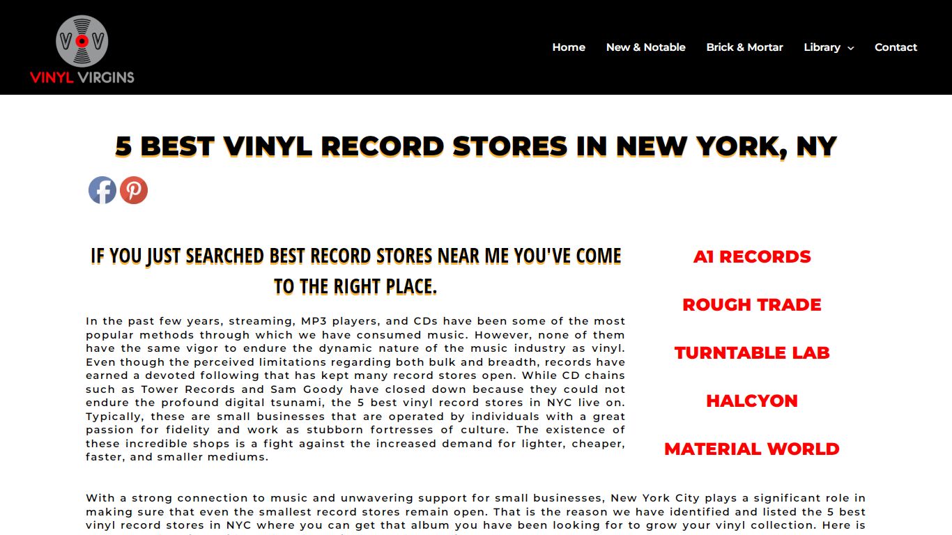 5 BEST VINYL RECORD STORES IN NYC - vinylvirgins.com